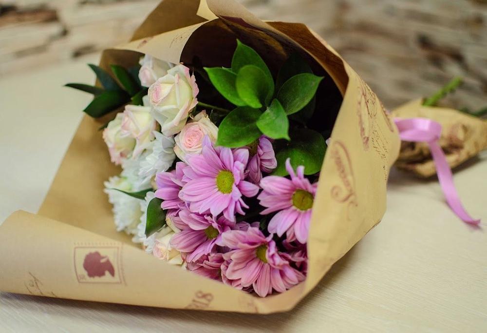 Букет цветов из: Розы и Хризантемы в Пестяках