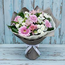 Букет цветов из:  Герберы, Альстромерии и Хризантемы в Пестяках