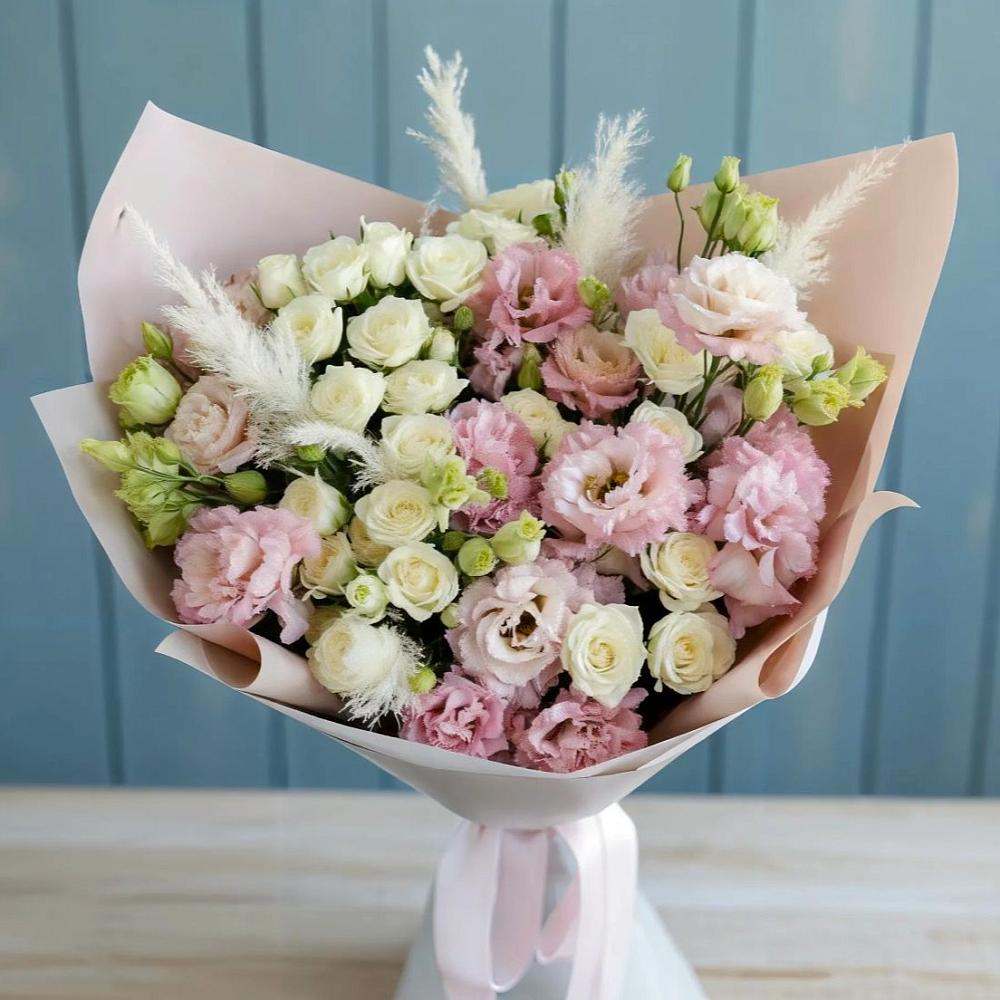 Букет цветов из: Альстромерии и Розы в Пестяках