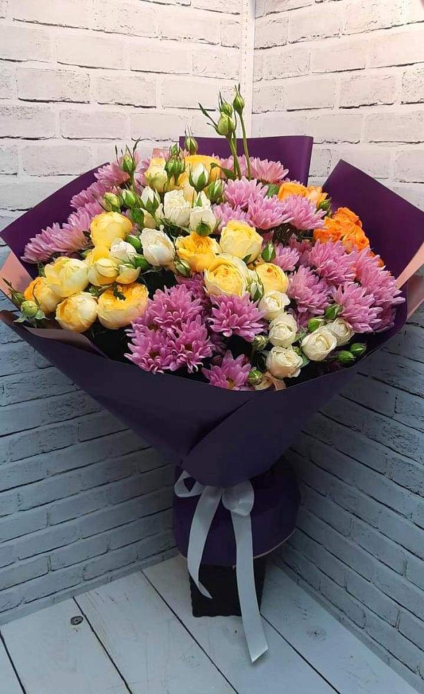 Букет цветов из: Хризантемы и Розы в Пестяках