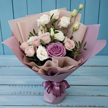 Букет цветов из:  Розы и Лизиантусы #REPLACE_PRED# Пестяках
