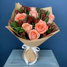 Букет цветов из:  Розы и Альстромерии #REPLACE_PRED# Пестяках