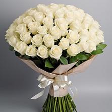 Букет 101 беля роза Белоснежка в Пестяках