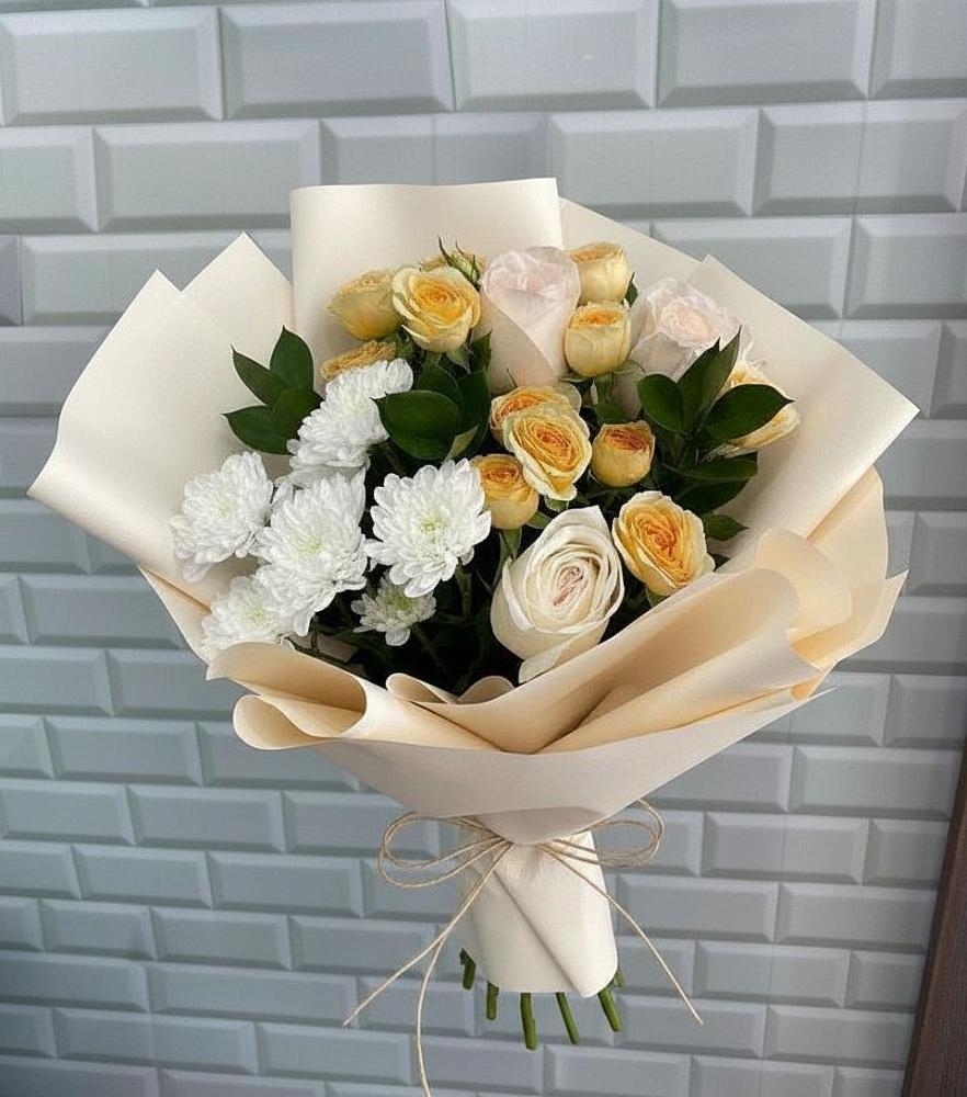 Букет цветов из: Розы и Хризантемы в Пестяках