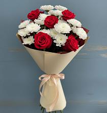 Букет цветов из:  Розы и Хризантемы в Пестяках