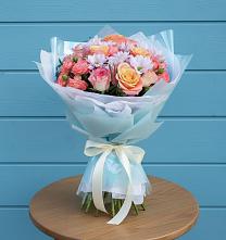 Букет цветов из:  Хризантемы и Розы в Пестяках